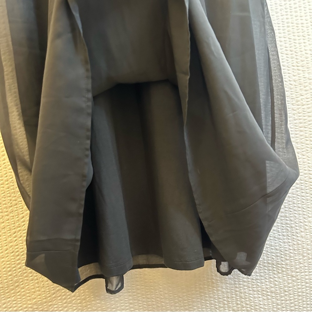 Soft Surroundings Black Maxi Dress Women’s Large Petite Chiffon Long Sleeve - Picture 5 of 7